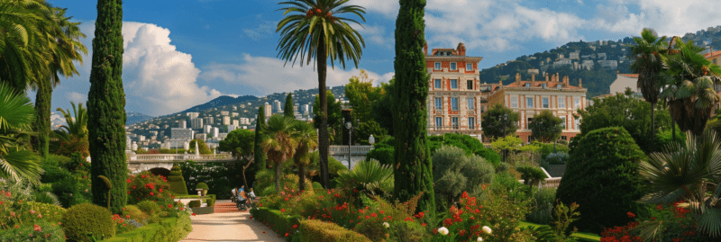 vue d'un jardin à Nice